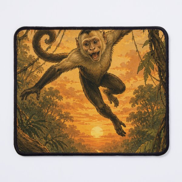 Item preview, Sunset Jungle Swing – Monkey Adventure Poster designed and sold by DrizzyV.