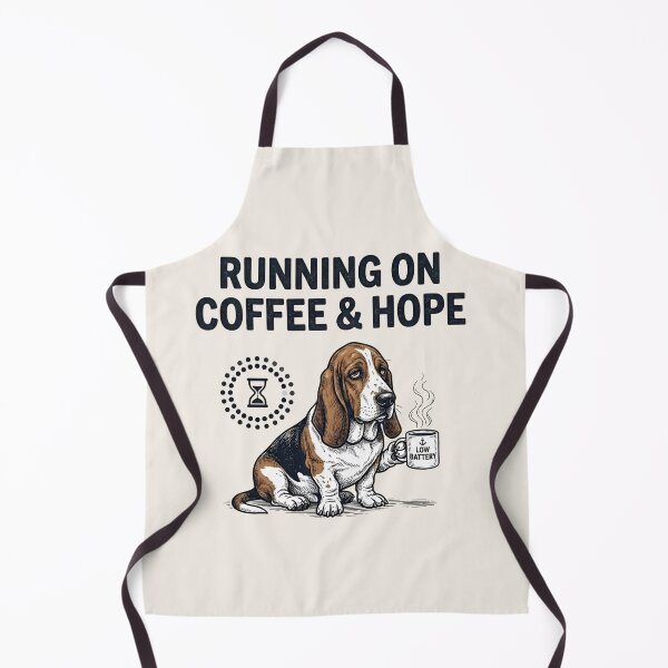 Item preview, Running On Coffee And Hope Dog Shirt – Funny Tired Dog Coffee Meme T-shirt designed and sold by ZyxDes.
