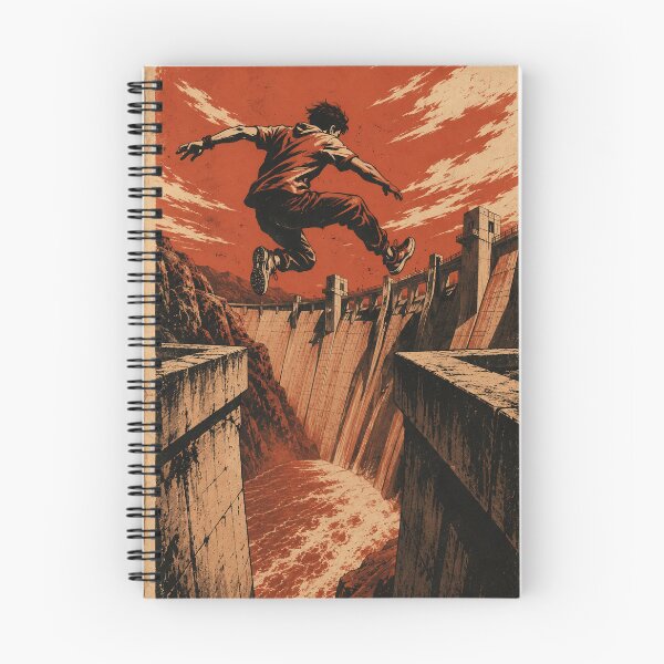 Item preview, Dam Runner – Duotone Parkour Leap Poster designed and sold by DrizzyV.