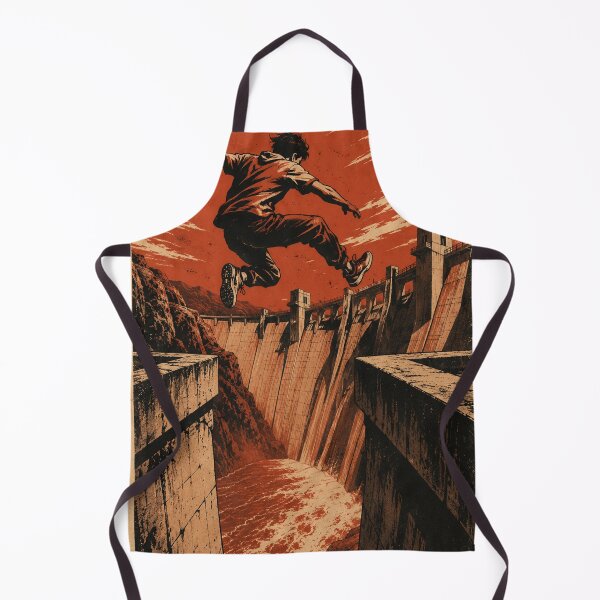 Item preview, Dam Runner – Duotone Parkour Leap Poster designed and sold by DrizzyV.