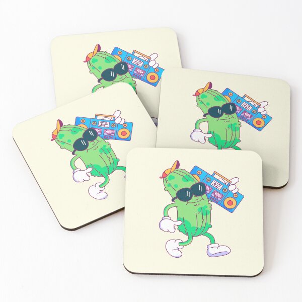 Item preview, Pickle cartoon with radio illustration designed and sold by Art-spree.