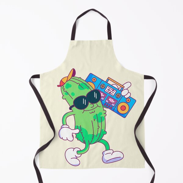 Item preview, Pickle cartoon with radio illustration designed and sold by Art-spree.
