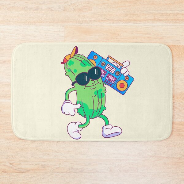 Item preview, Pickle cartoon with radio illustration designed and sold by Art-spree.