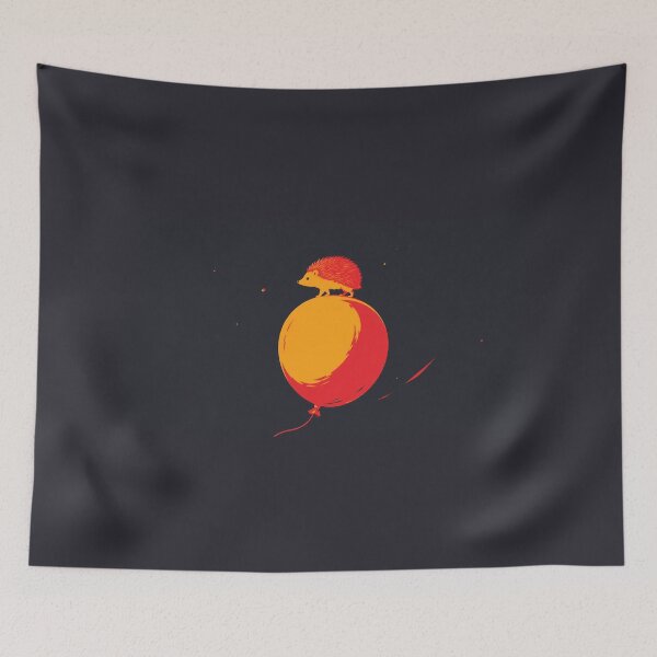 Item preview, Hedgehog on a Balloon – Minimal Whimsical Art designed and sold by DrizzyV.