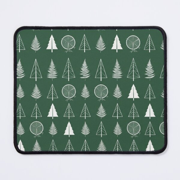 Item preview, The Forest Code - Minimalist Pine Trees & Fern Blueprint Pattern designed and sold by InnerwayStudio.