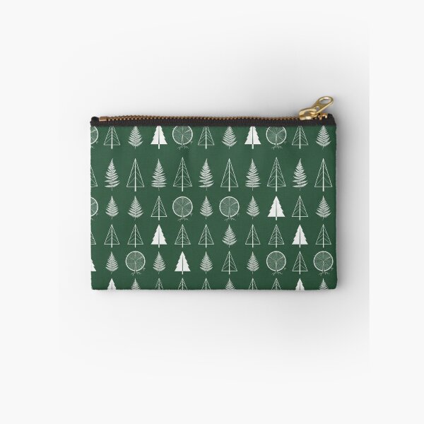 Item preview, The Forest Code - Minimalist Pine Trees & Fern Blueprint Pattern designed and sold by InnerwayStudio.