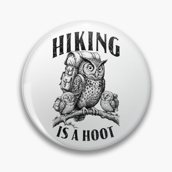 Item preview, Hiking Is A Hoot Owl Mom Dad Kids Funny Hiker Camping designed and sold by GrandeDuc.