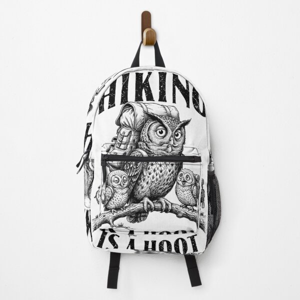 Item preview, Hiking Is A Hoot Owl Mom Dad Kids Funny Hiker Camping designed and sold by GrandeDuc.