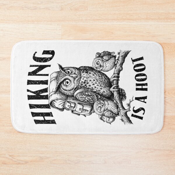 Item preview, Hiking Is A Hoot Owl Mom Dad Kids Funny Hiker Camping designed and sold by GrandeDuc.