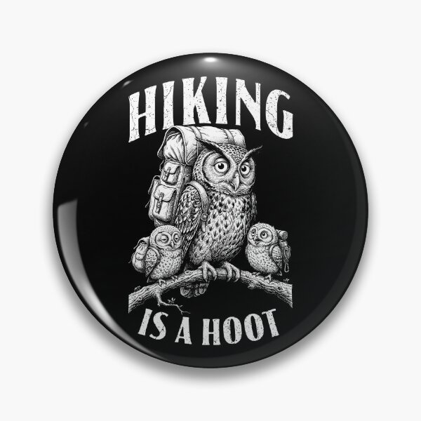 Item preview, Hiking Is A Hoot Owl Mom Dad Kids Funny Hiker Camping designed and sold by GrandeDuc.