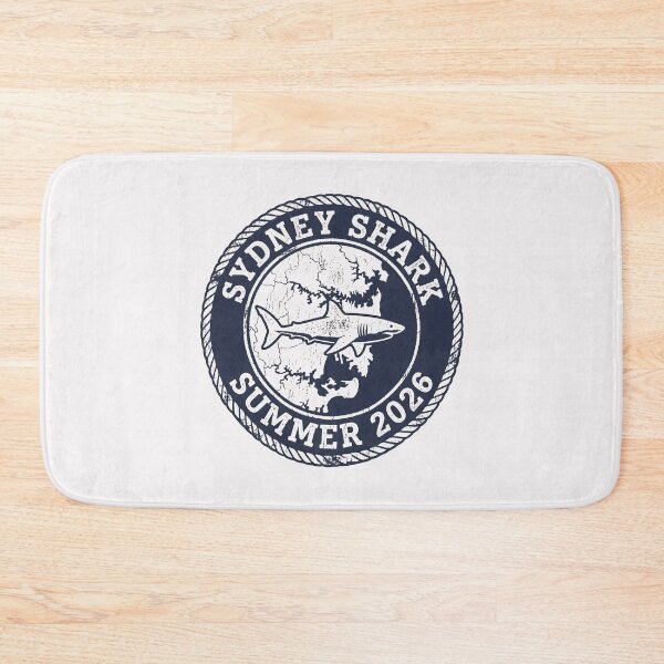 Item preview, Sydney Shark Summer 2026 with Great White Shark and Distressed Nautical Emblem designed and sold by SplashTastic.