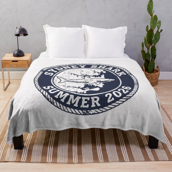 Item preview, Sydney Shark Summer 2026 with Great White Shark and Distressed Nautical Emblem designed and sold by SplashTastic.