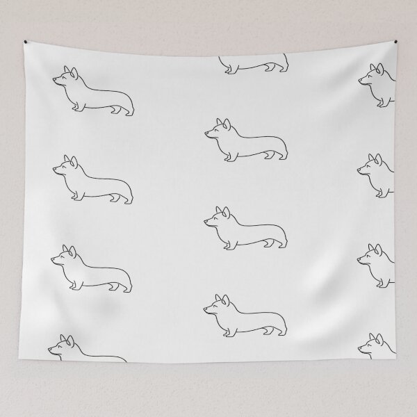 Item preview, Corgi Minimalist Heritage Silhouette Art designed and sold by tineldesign.