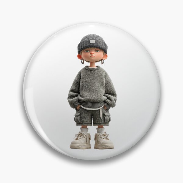 Item preview, Grumpy Streetwear Kid in Chunky Knit Sweater designed and sold by colorful-white.