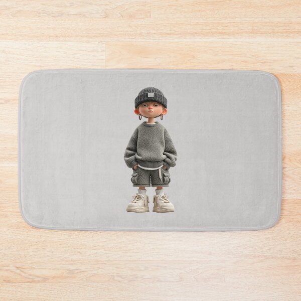 Item preview, Grumpy Streetwear Kid in Chunky Knit Sweater designed and sold by colorful-white.