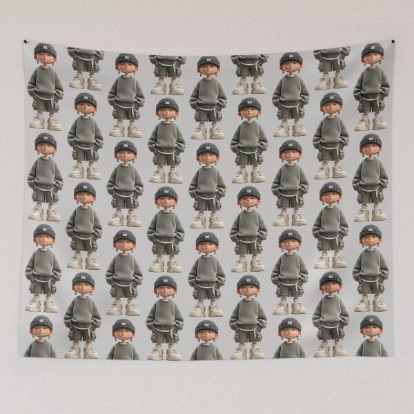 Item preview, Grumpy Streetwear Kid in Chunky Knit Sweater designed and sold by colorful-white.