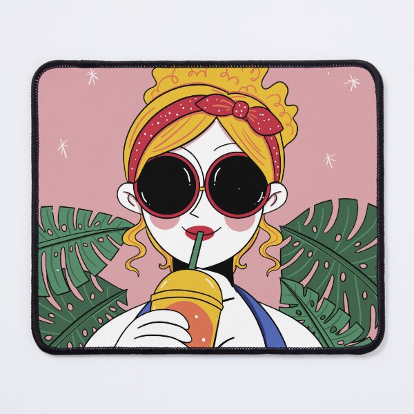 Item preview, Woman with sunglasses and cold-drink designed and sold by Art-spree.