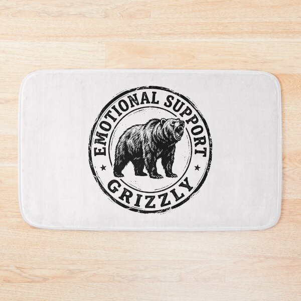 Item preview, Emotional Support Grizzly with Roaring Bear Vintage Seal and Funny Wildlife Vibe designed and sold by SplashTastic.