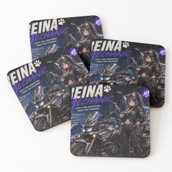Item preview, REINA MECHANIC - Built for Adventure | Anime Motorcycle Mechanic Girl designed and sold by RinaWorksJP.