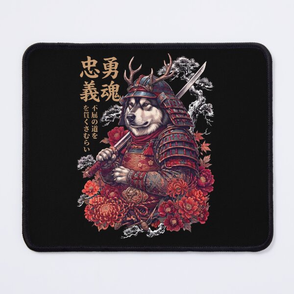 Item preview, Japanese Alaskan Malamute Art Samurai Aesthetic Dog Owner designed and sold by DoodleTortle.