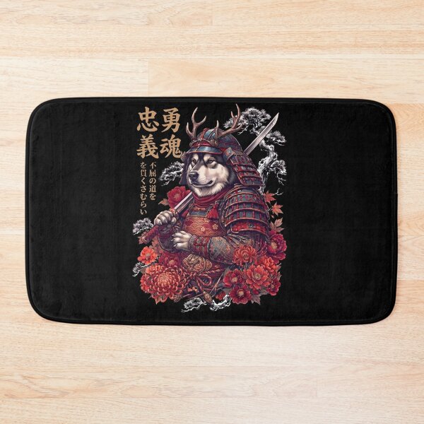 Item preview, Japanese Alaskan Malamute Art Samurai Aesthetic Dog Owner designed and sold by DoodleTortle.