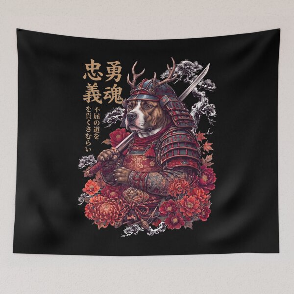 Aperçu de l'œuvre Propriétaire d'un Staffordshire Terrier japonais-américain, artiste samouraï, adepte de l'esthétique samouraï créée et vendue par DoodleTortle.