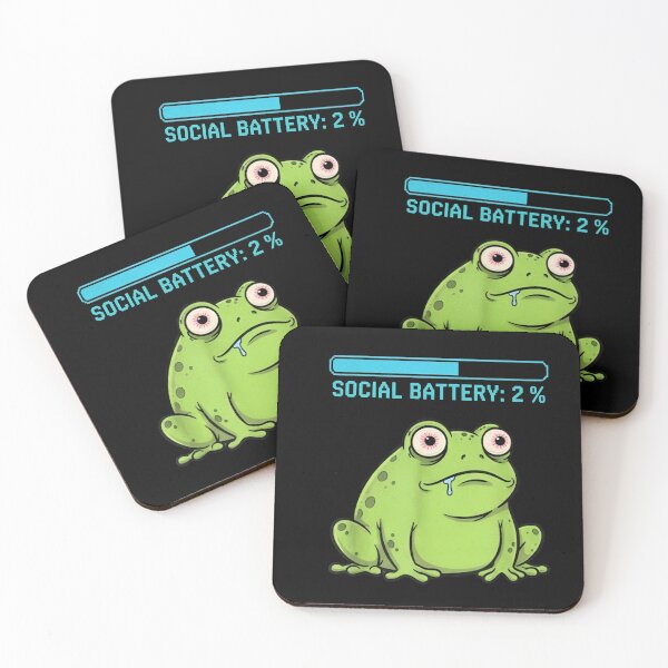 Item preview, Social Battery 2% Frog Shirt – Funny Introvert Frog Meme Graphic T-shirt designed and sold by ZyxDes.