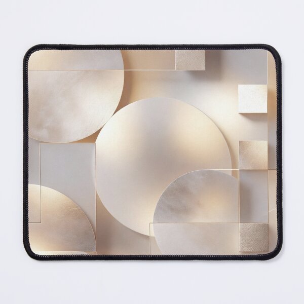 Item preview, Warm Beige Pearlescent Circular Abstract designed and sold by IntelliMindDesigns.