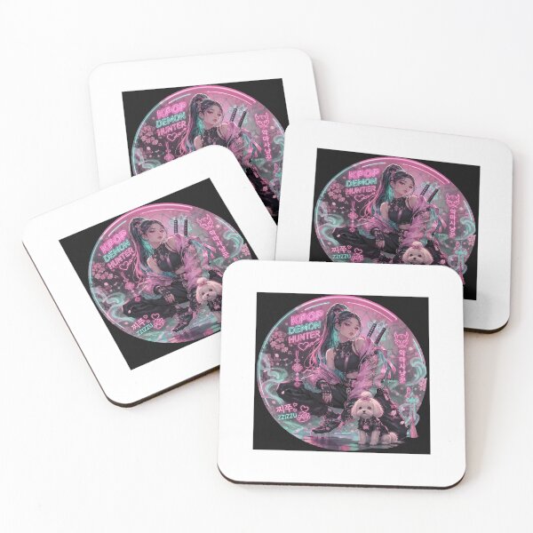 Item preview, KPOP Demon Hunter Puppy | Neon Cyber Kawaii Sticker Design designed and sold by K-Loom.