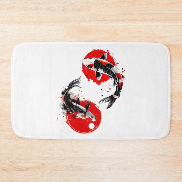 Item preview, Koi Fish Yin Yang | Japanese-Inspired Art Design | Red | Love Power Courage Graphic designed and sold by Made by Tamar.