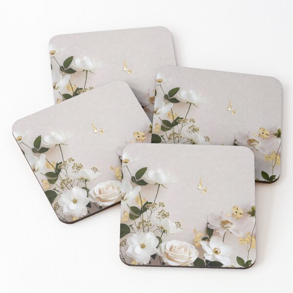 Item preview, Delicate Light Floral Arrangement with Roses designed and sold by IntelliMindDesigns.