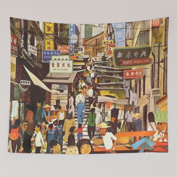 Item preview, Vintage Hong Kong Travel Poster designed and sold by CJChronicles.