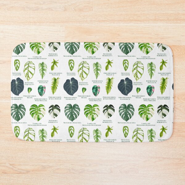 Item preview, Tropical Leaf Collection – Monstera & Philodendron Watercolor Botanical Chart designed and sold by Miho9999.