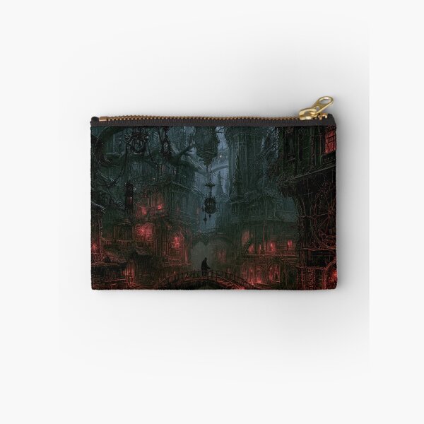 Item preview, Velmoor: The Bridge Watch | Dark Fantasy Gothic Canal Bridge Art Print designed and sold by Opetis.