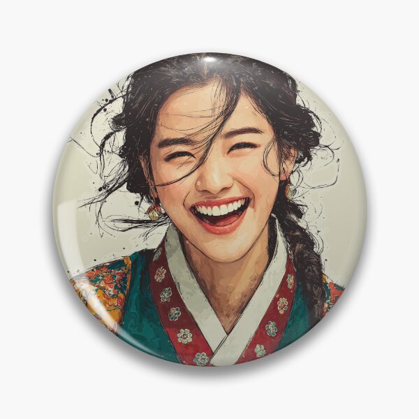 Item preview, Joyful Woman in Traditional Korean Hanbok designed and sold by colorful-white.