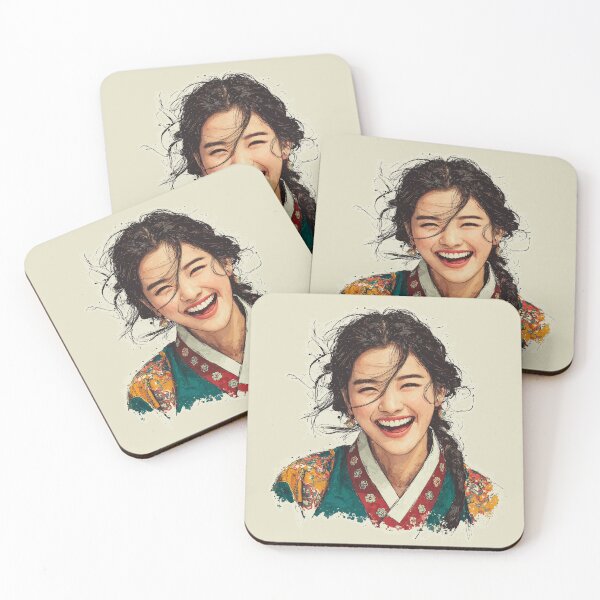 Item preview, Joyful Woman in Traditional Korean Hanbok designed and sold by colorful-white.