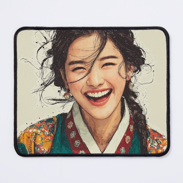 Item preview, Joyful Woman in Traditional Korean Hanbok designed and sold by colorful-white.