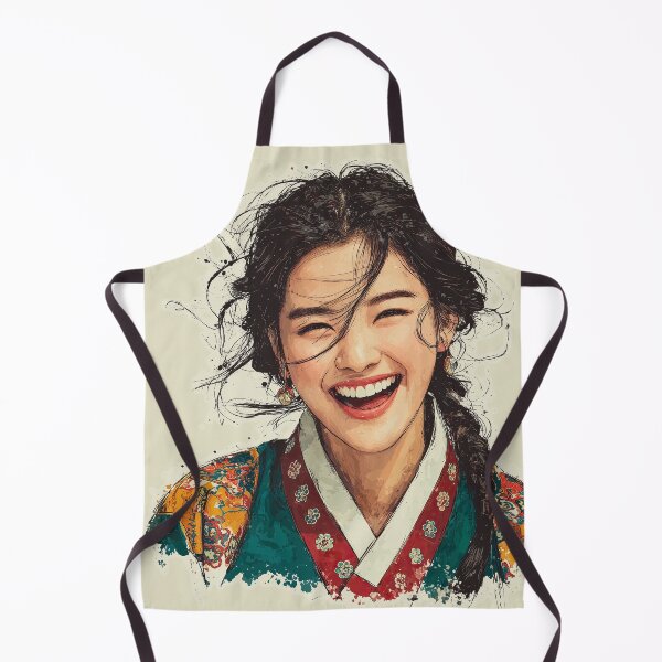 Item preview, Joyful Woman in Traditional Korean Hanbok designed and sold by colorful-white.