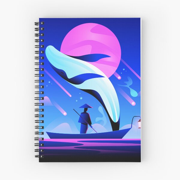 Item preview, Sailor with a boat under night sky illustration designed and sold by Art-spree.