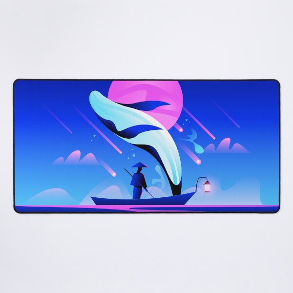 Item preview, Sailor with a boat under night sky illustration designed and sold by Art-spree.