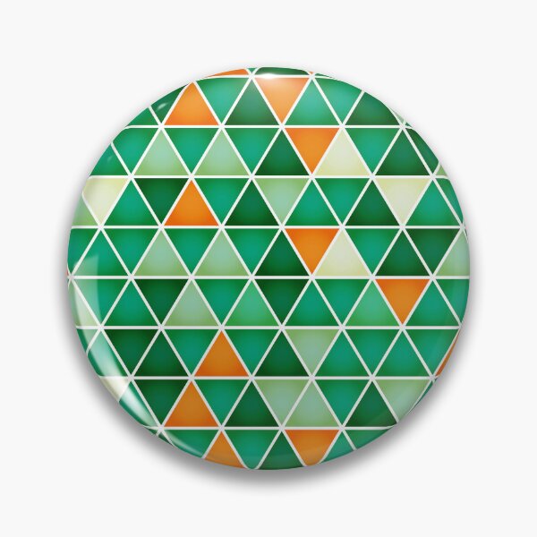 Item preview, Seamless Green and Orange Triangle Pattern – Modern Geometric Mosaic Design designed and sold by Caterina@.