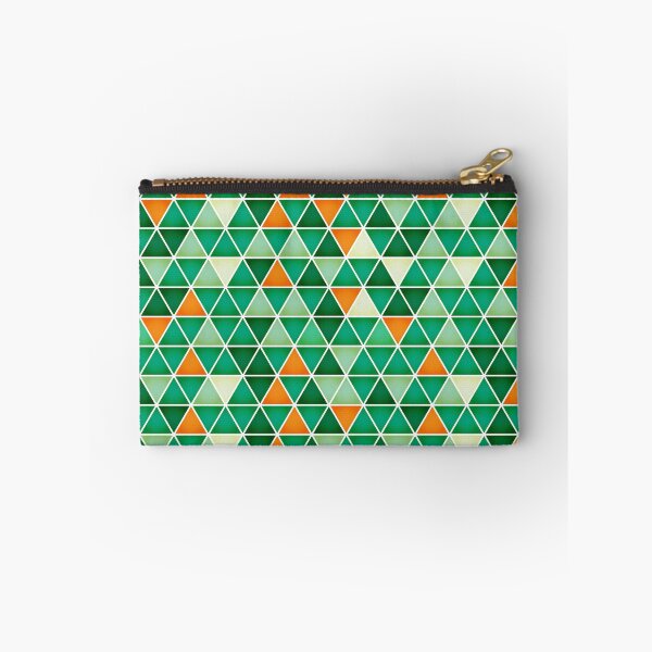 Item preview, Seamless Green and Orange Triangle Pattern – Modern Geometric Mosaic Design designed and sold by Caterina@.