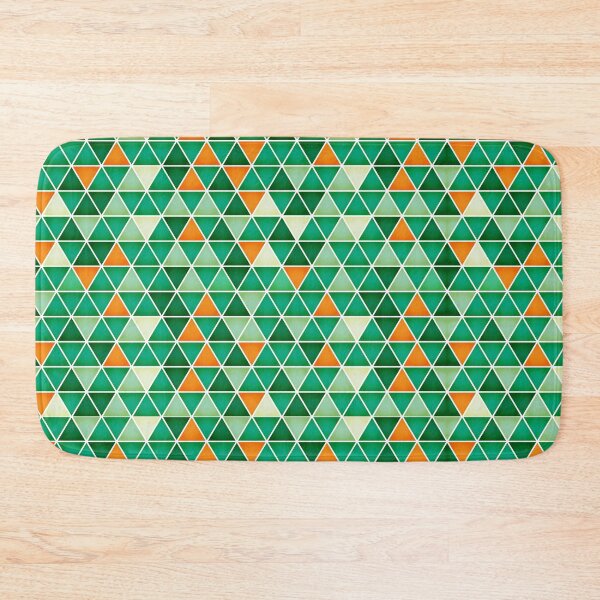 Item preview, Seamless Green and Orange Triangle Pattern – Modern Geometric Mosaic Design designed and sold by Caterina@.