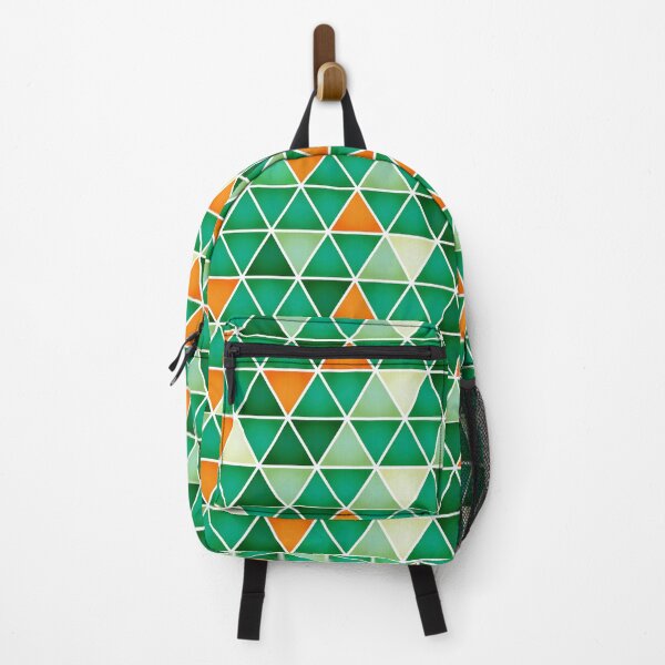 Item preview, Seamless Green and Orange Triangle Pattern – Modern Geometric Mosaic Design designed and sold by Caterina@.