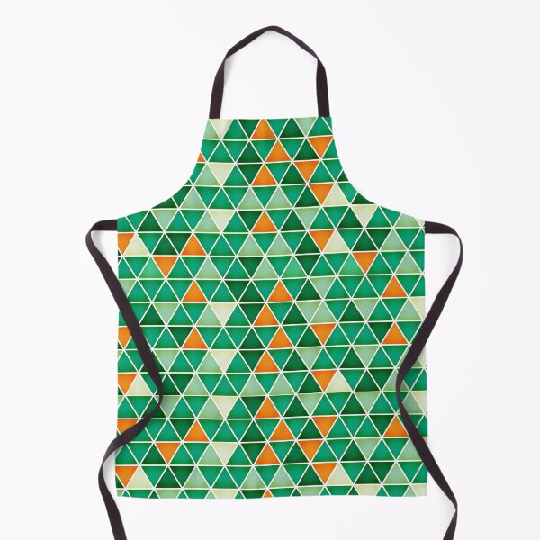 Item preview, Seamless Green and Orange Triangle Pattern – Modern Geometric Mosaic Design designed and sold by Caterina@.
