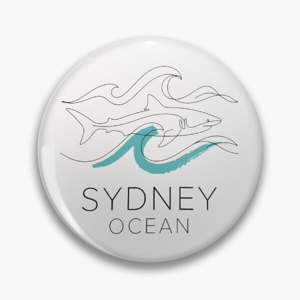 Item preview, Sydney Ocean Minimalist Shark Continuous Line Art with Teal Wave Accent designed and sold by SplashTastic.