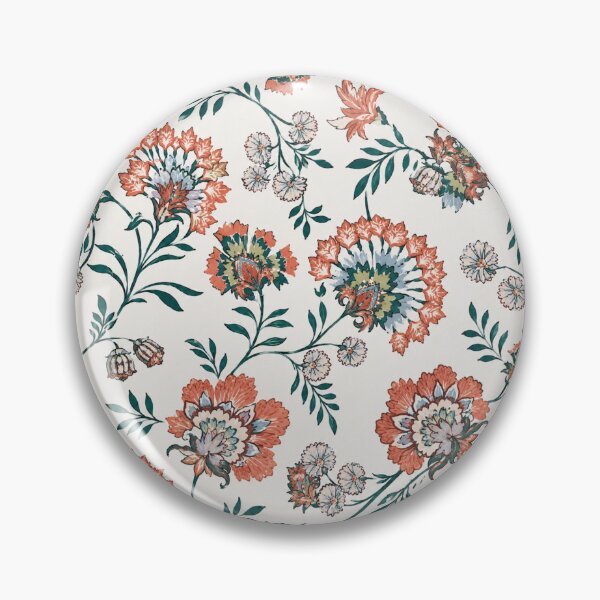 Item preview, Vintage Coral & Teal Floral Chintz Seamless Pattern | Elegant Botanical Garden Design designed and sold by Ioanna-Studio.