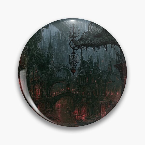 Item preview, Velmoor: The Clock Gate | Dark Fantasy Gothic Arch Canal Art Print designed and sold by Opetis.