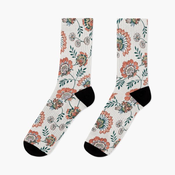 Item preview, Vintage Coral & Teal Floral Chintz Seamless Pattern | Elegant Botanical Garden Design designed and sold by Ioanna-Studio.