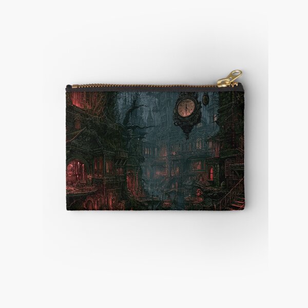 Item preview, Velmoor: The Hanging Clock | Dark Fantasy Drowned City Gothic Canal Art Print designed and sold by Opetis.